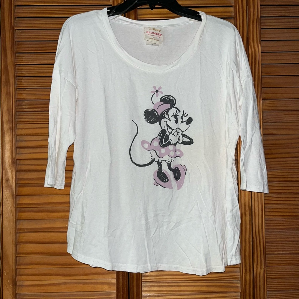 Disney Slumber Collection by Munki Munki Minnie Mouse Graphic Tee Size Large‎